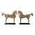 Vintage Heavy Bronze Standing Horse Equestrian Sculpture Book Ends Argentina For Sale