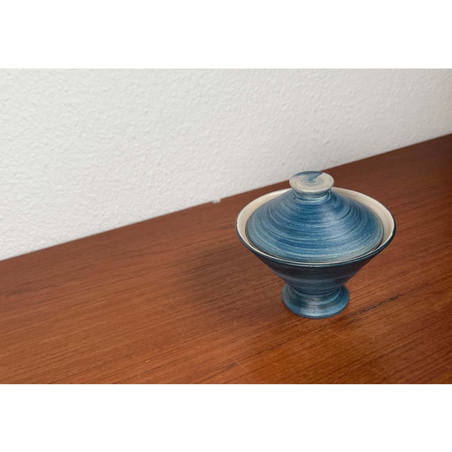 Danish Japanese Style Pottery Bowl with Lid For Sale - Image 13 of 18