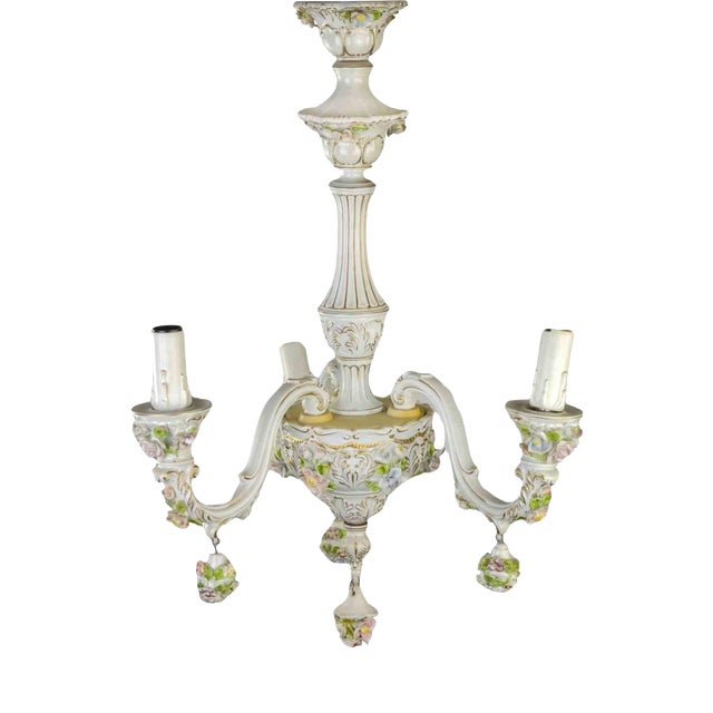 Vintage Chandelier from Capodimonte, Italy, 1950s For Sale