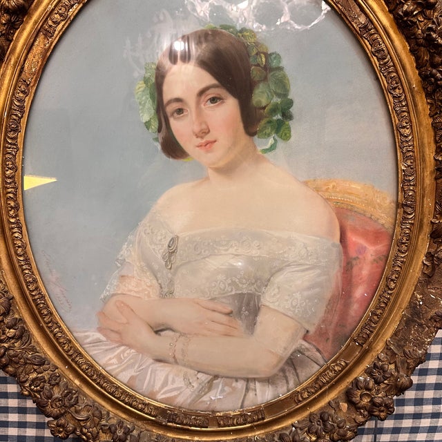 Edmond Jewrin, Portrait of a Young Nobleman, 1843, Pastel on Paper For Sale - Image 10 of 18