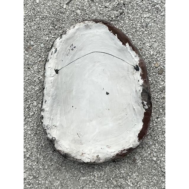 Vintage Boho Artisanal Pigmented Plaster Scagliola Turtle Shell For Sale In West Palm - Image 6 of 12