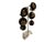 Vintage Richard Kerr 3 Ball Drop Gold and Black Crystal Dangle Clip on Earrings For Sale In Palm Springs - Image 6 of 6