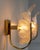 Vintage Hollywood Regency Murano Graniglia Glass Leaf Wall Sconces in Brass, 1970s, Set of 2 For Sale - Image 18 of 18