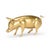 Traditional Cast Composite Gold Leaf Finish Piggie For Sale - Image 3 of 3