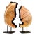 Contemporary Indra Collection Yakisugi Modern Organic Wood Sculpture - Set of 2 For Sale