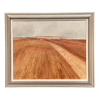 Nils Essen, Rustic Landscape, 1950s, Oil Painting on Canvas, Framed For Sale
