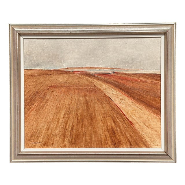Nils Essen, Rustic Landscape, 1950s, Oil Painting on Canvas, Framed For Sale