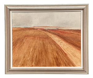 Nils Essen, Rustic Landscape, 1950s, Oil Painting on Canvas, Framed