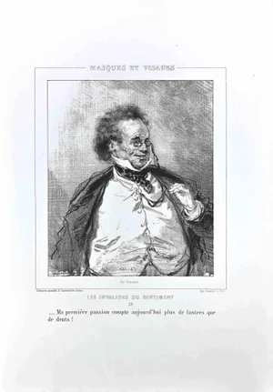 Paul Gavarni, Les Invalides du Sentiment, Original Lithograph, 1850s