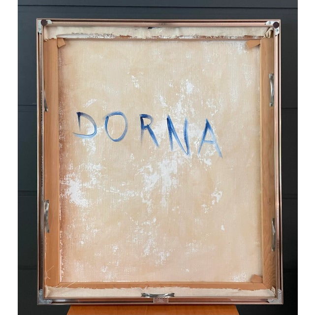 1980s Postmodern Textile Multimedia Original Framed Painting For Sale - Image 9 of 10
