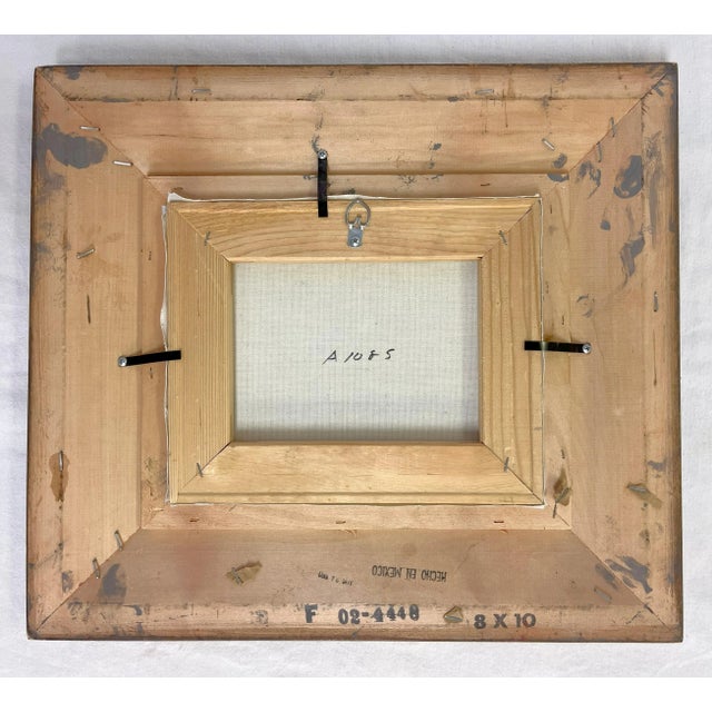 Original Signed 'LeBlanc' Framed Oil Painting on Canvas Depicting Hills and Harbor For Sale - Image 12 of 12