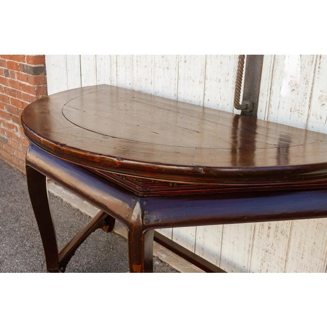 Antique Chinese Demilune Console For Sale In Los Angeles - Image 6 of 11