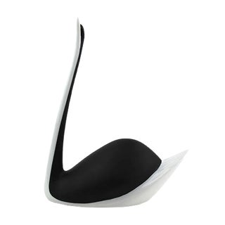 Czech Porcelain Black Swan Figurine from Royal Dux, 1960s For Sale