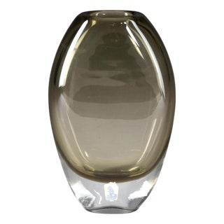 Smoky Glass Vase by Bengt Orup for Johansfors, Sweden, 1960s For Sale