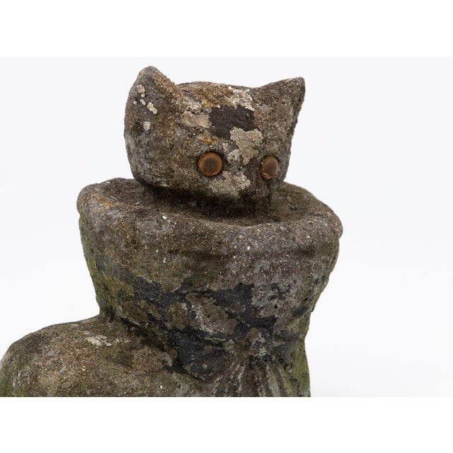 Composite Stone Kitten in Boot Garden Ornament, English 20th Century For Sale - Image 9 of 9