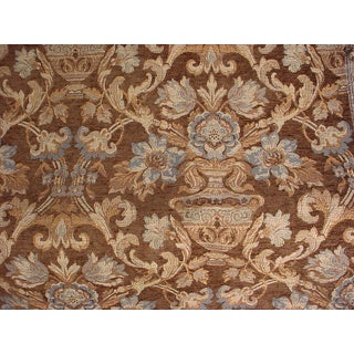 Kravet Couture Kentfield Shale Floral Urn Damask Upholstery Fabric- 6-1/2 Yards For Sale