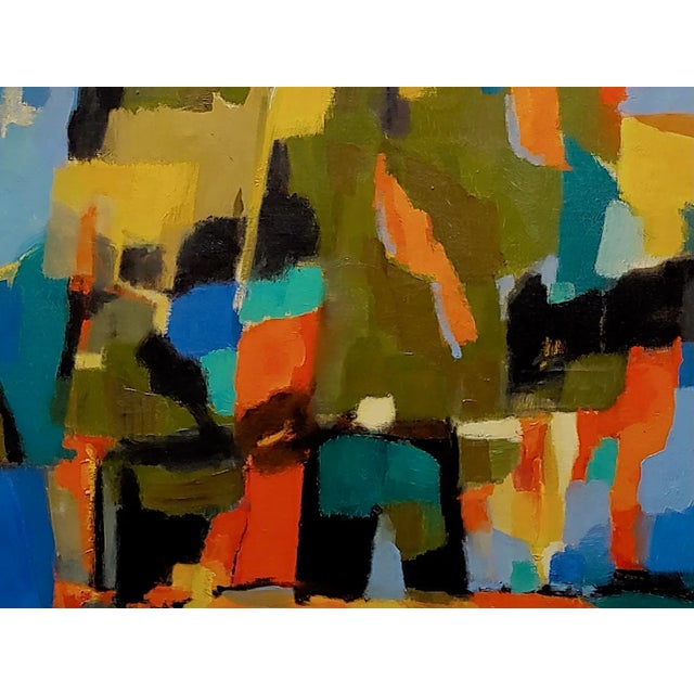 Marcel Mouly -Abstract Composition of Colors-1960 French Fauvist Oil Painting For Sale - Image 4 of 11