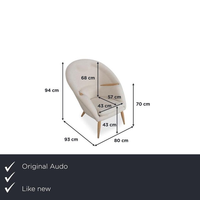 with the Audo Copenhagen Oda, you bring a piece of Danish design history into your living room. Designed by Arnold Madsen...
