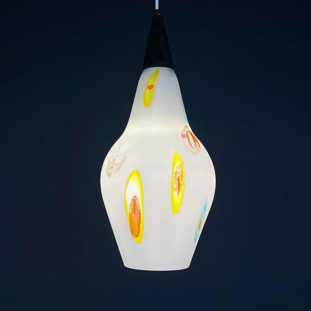 Mid-Century Opaline Murano Glass Pendant Lamp from Stilnovo, 1950s For Sale - Image 9 of 13
