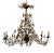 Chandelier with Glass Flowers, 1960s For Sale