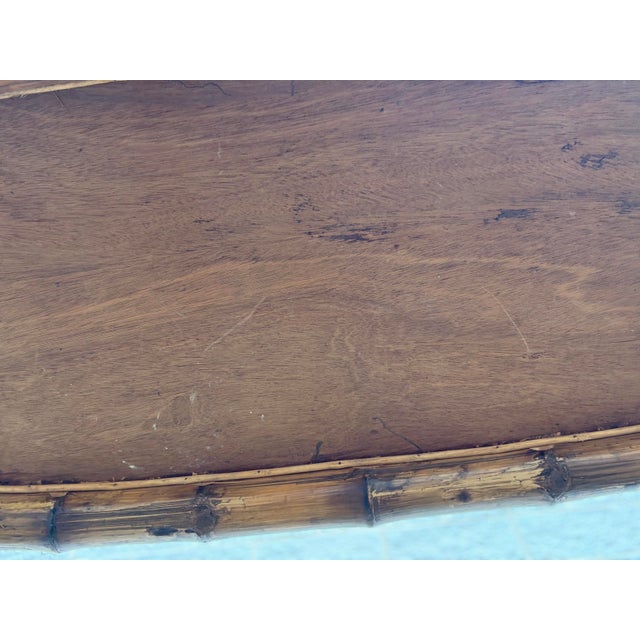 Vintage Bamboo and Woven Rattan Console Table, 1970s For Sale - Image 12 of 12