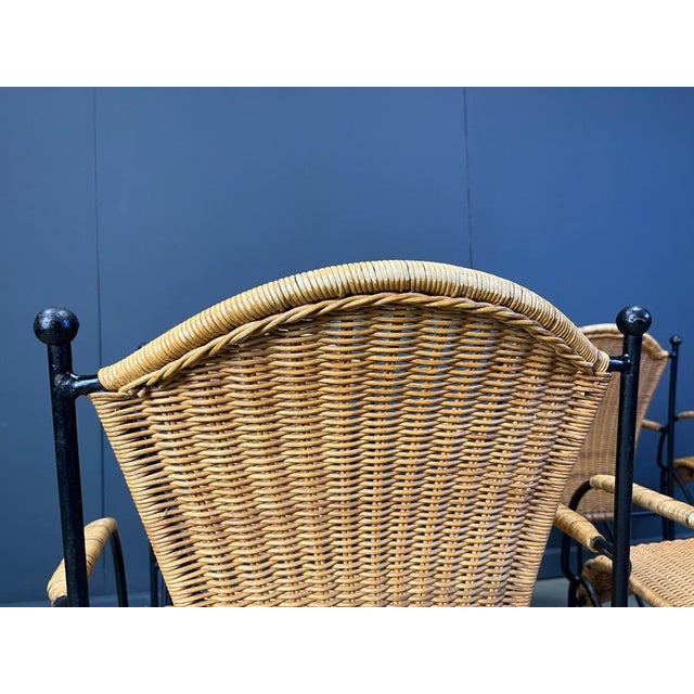 Wicker Chairs by Frederick Weinberg, 1960s, Set of 6 For Sale - Image 13 of 15