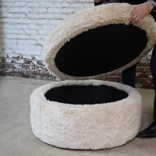 Traditional Leo Storage Ottoman (Grade C) For Sale - Image 3 of 4