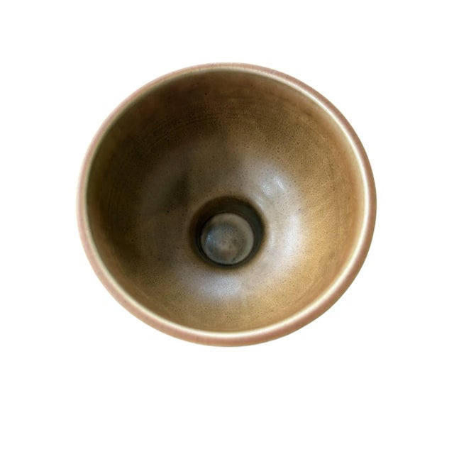 Reproduction Ancient Asian Temple Offering Bowl - Showroom Sample The offering bowl design was influenced by classic Asian...