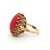 1950s 18k Yellow Gold Coral Ring, Size 6.5 For Sale - Image 9 of 11