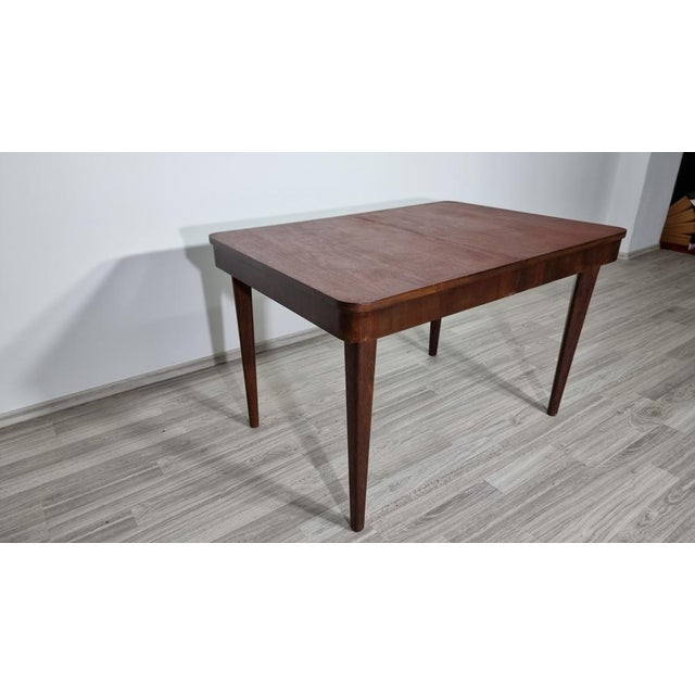Brown Vintage Dining Table by Jindrich Halabala For Sale - Image 8 of 15