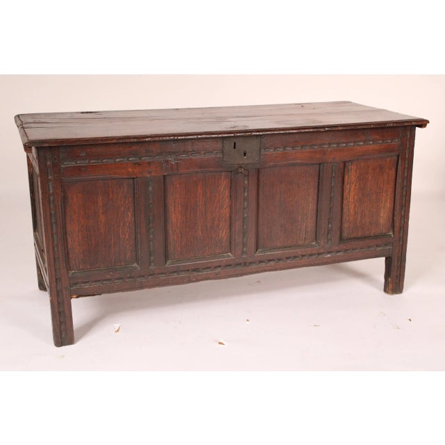 18th Century 18th Century English Oak Trunk For Sale - Image 5 of 10