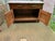 Wood Antique French Art Deco Style Marble Top Oak Wood Cabinet Sideboard With Geometric Front For Sale - Image 7 of 18