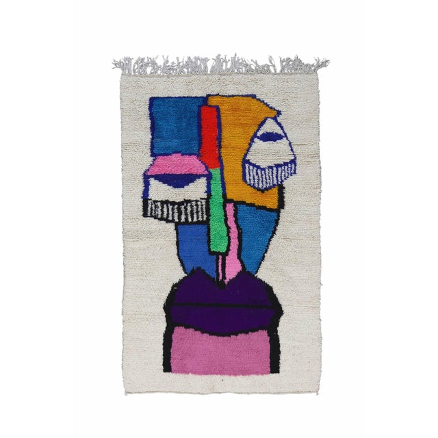 Textile Berber Knotted Wool Rug For Sale - Image 7 of 7