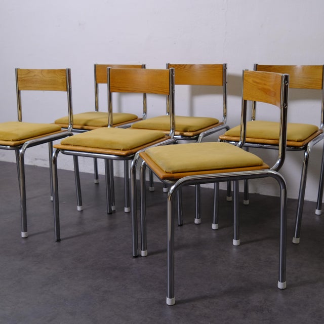 Kitchen Chairs in Wood and Metal from Ibisco, 1970s, Set of 6 For Sale - Image 17 of 18