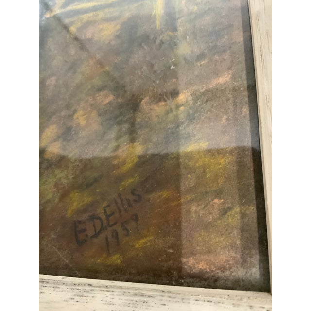 1959 Vintage Pastel Portrait of a Man by E.D.Ellis For Sale - Image 9 of 12