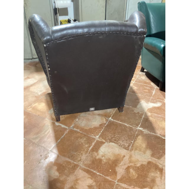 Leather Lounge Chair from Poltrona Frau, 1940s, in Good conditions. Designed 1920 to 1949 This piece has an attribution...