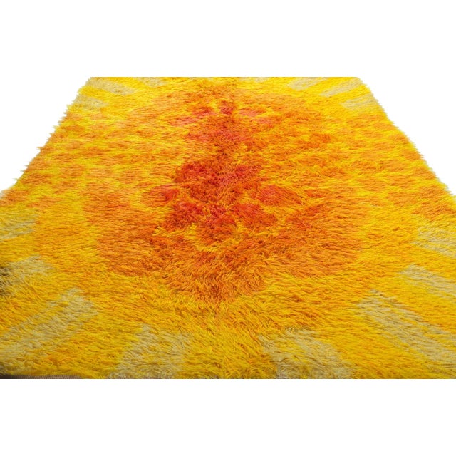 Ege Rya Vintage Danish Rya Rug - 04'06 X 06'04 For Sale - Image 4 of 9