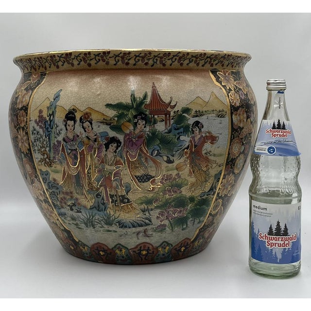 Large Hand-Painted Fish Tank from China, 1900 For Sale - Image 3 of 14