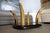 Henredon Wood Tusk Cocktail Table with Glass Top For Sale - Image 9 of 12