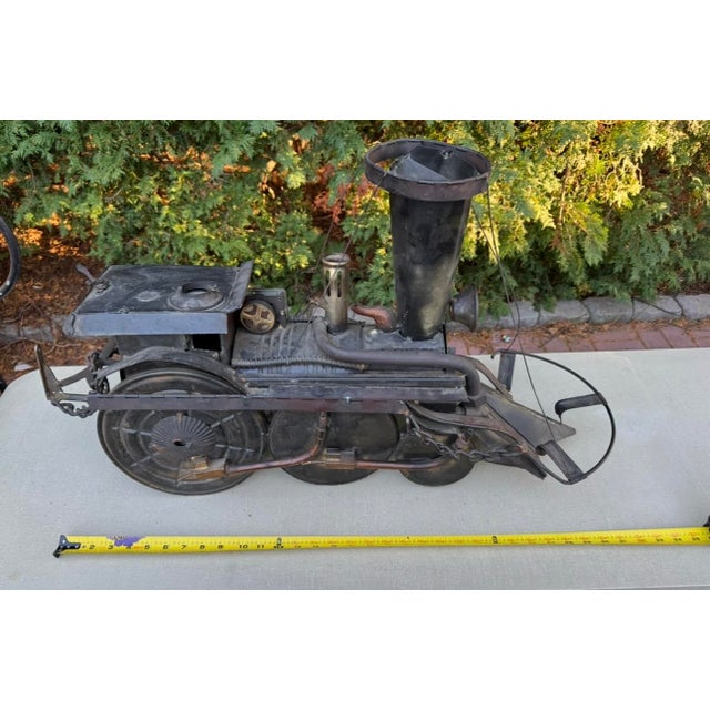 Industrial Vintage Steampunk Train Locomotive Wall Hanger For Sale - Image 3 of 12