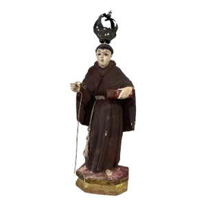 Rare 19th Century South American Santos Figure of Saint Anthony 11" H