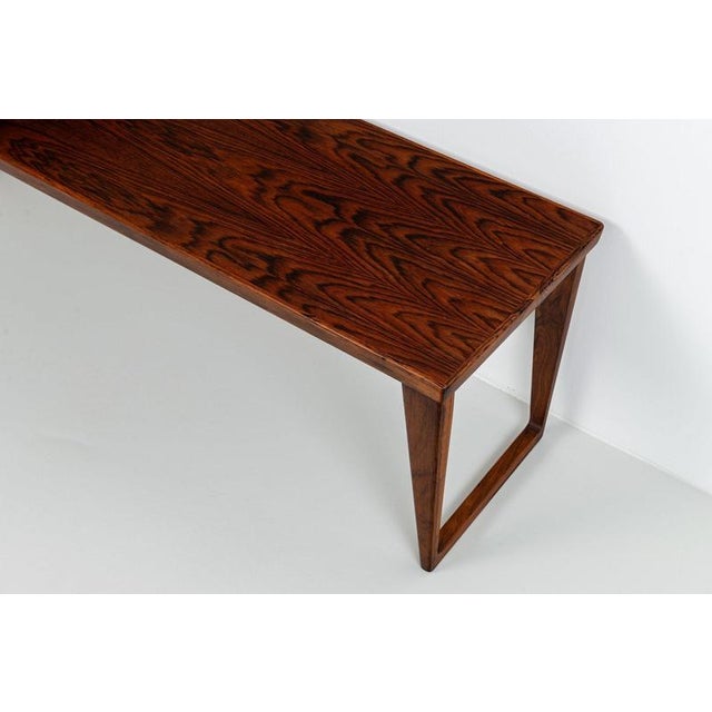 Brown Bench and Mirror in Rosewood by Kai Kristiansen for Aksel Kjersgaard, 1960, Set of 2 For Sale - Image 8 of 16