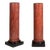 Pair of Neoclassical Simulated Porphyry Scagliola Pedestal Columns For Sale