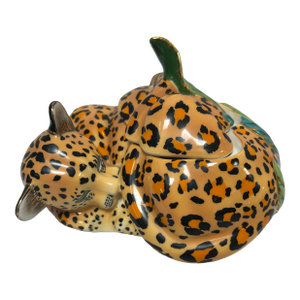 Lynn Chase Jaguar Jungle Covered Jar