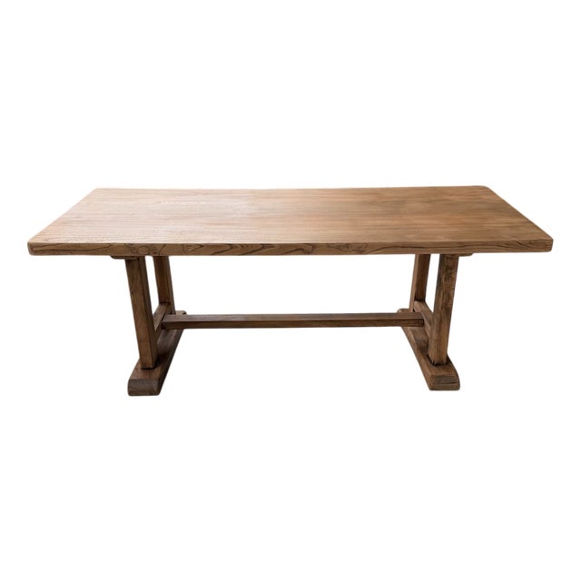 Elm Monastery Table, 1960s For Sale