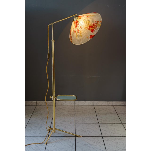 Hight Adjustable Floor Lamp with Adjustable Shelf, Vienna, 1950s For Sale - Image 15 of 18