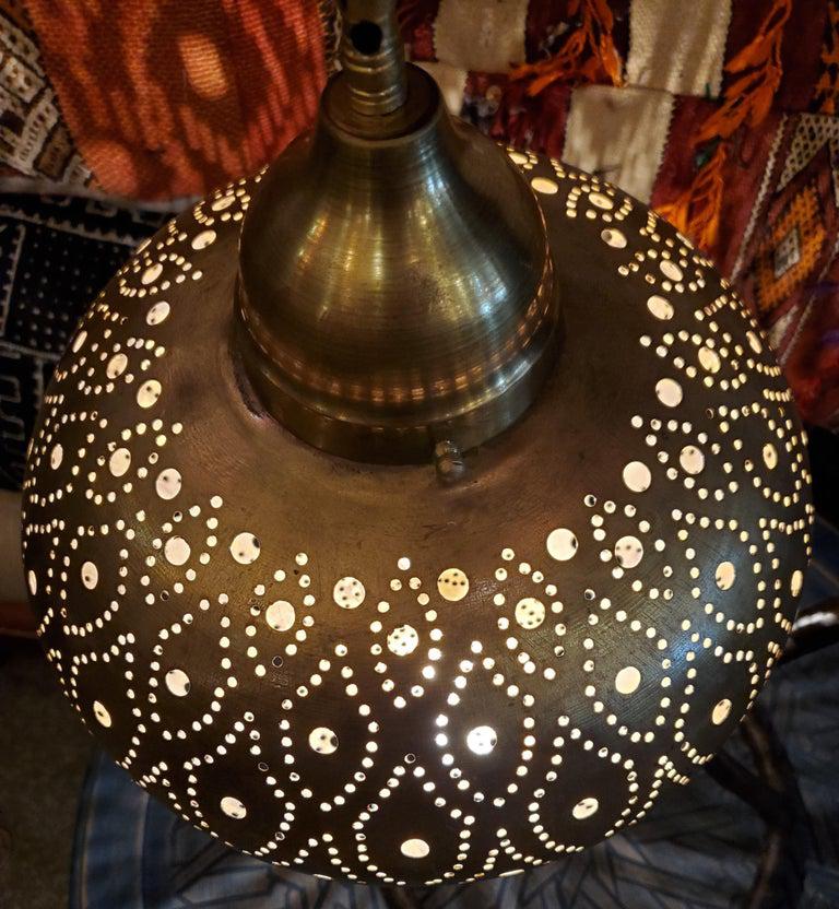 moroccan copper table lamp
