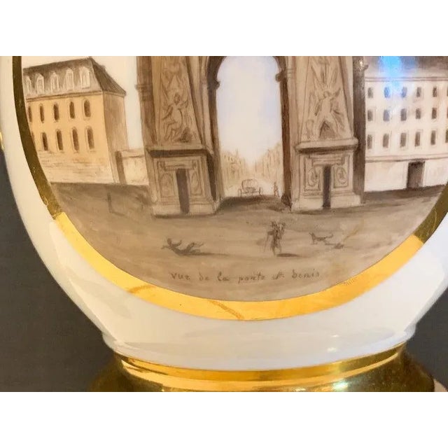 Neoclassical 19th Century Old Paris Topographical Coffee Pot, Now as a Lamp For Sale - Image 3 of 13