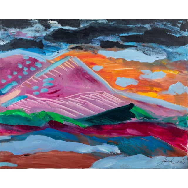 Laura Davis (American [Nc], 21st C.) “When the Sun Goes Down,” Acrylic on Canvas For Sale