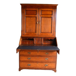 Antique Oak Top Desk, Secretary For Sale